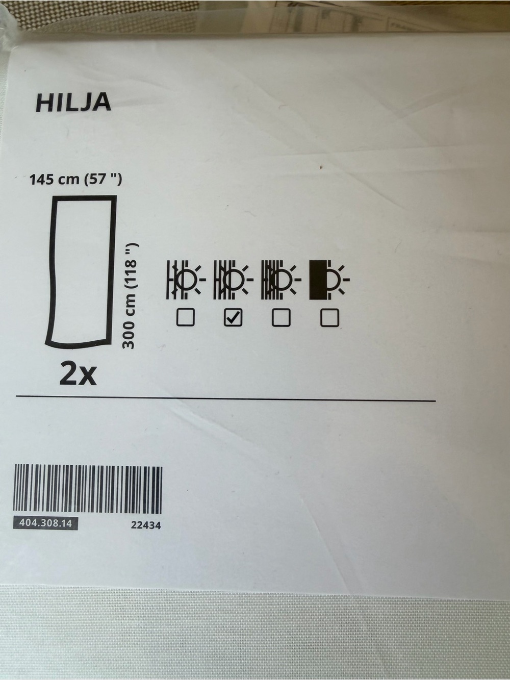 IKEA HILA White Curtain Panels - 2 pair 4 Panels Extra Long Sheer New NWT